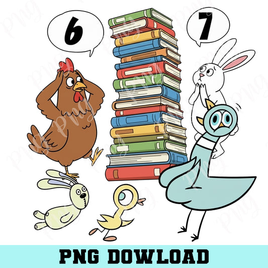 Teacher 67 PNG, Elephant Piggie Children's Books Png,Teacher Six Seven 67 Trend Png