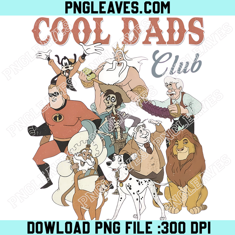 Funny Family Matching PNG, Retro Disney Cool Dad Cool Mom Clubs PNG, Goofy Mufasa Triton Mom Dad PNG
