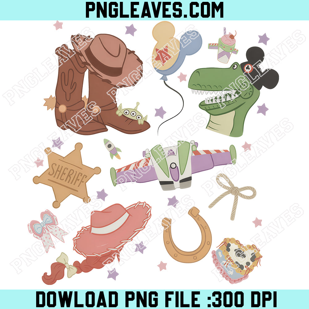 Retro Toy Story Cute PNG, Woody Buzz Jessie PNG, Pixar Character Badge PNG