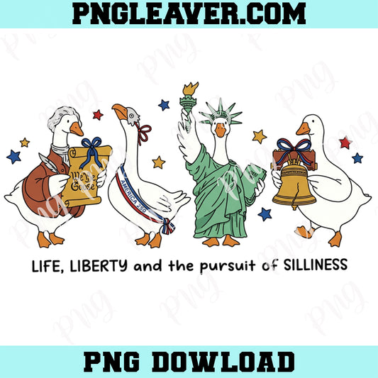 America 250 Goose Funny Cute Png, USA 250th Anniversary Png, Funny Patriotic Png