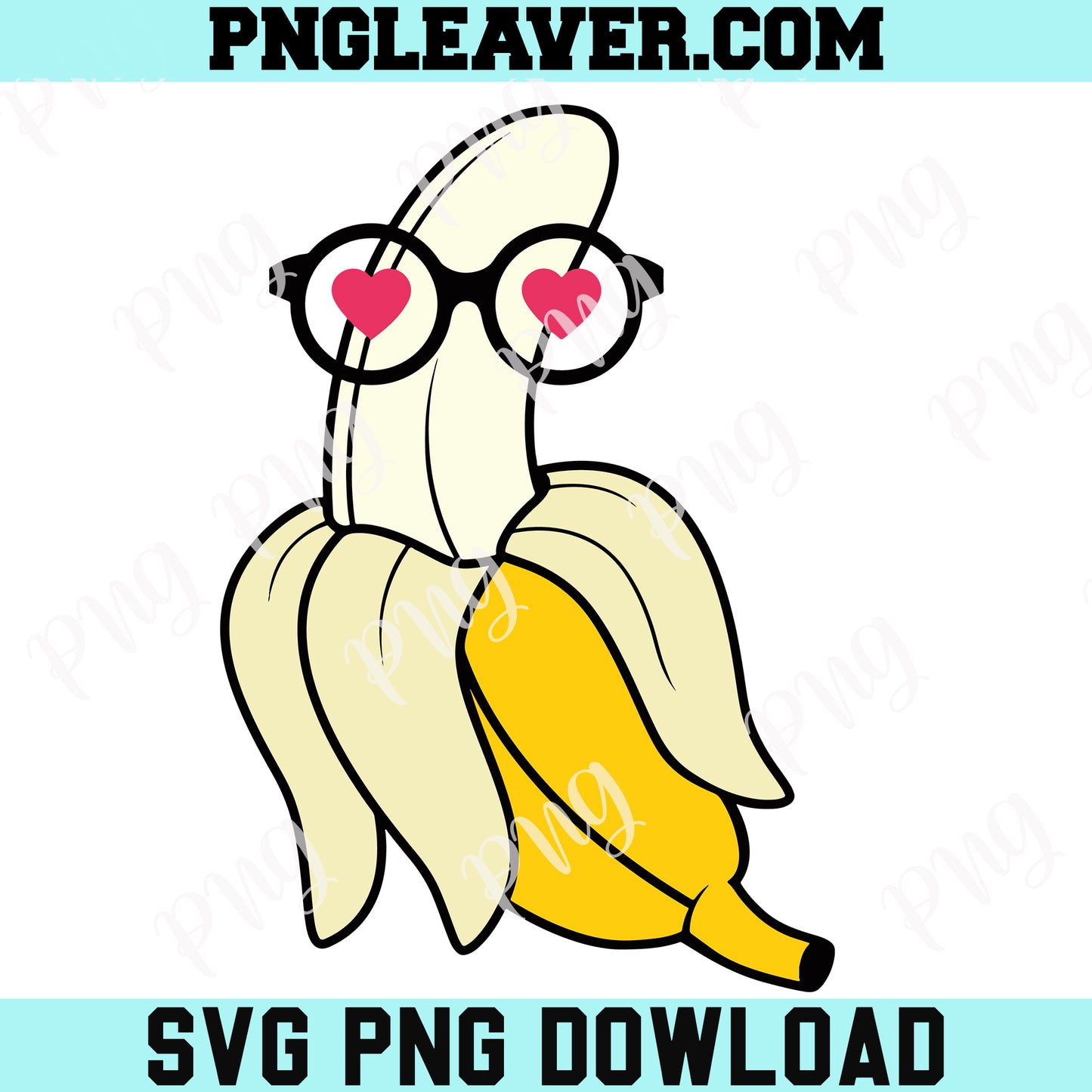 Banana Valentine Svg Png, Banana Heart Svg, Cute Banana Svg