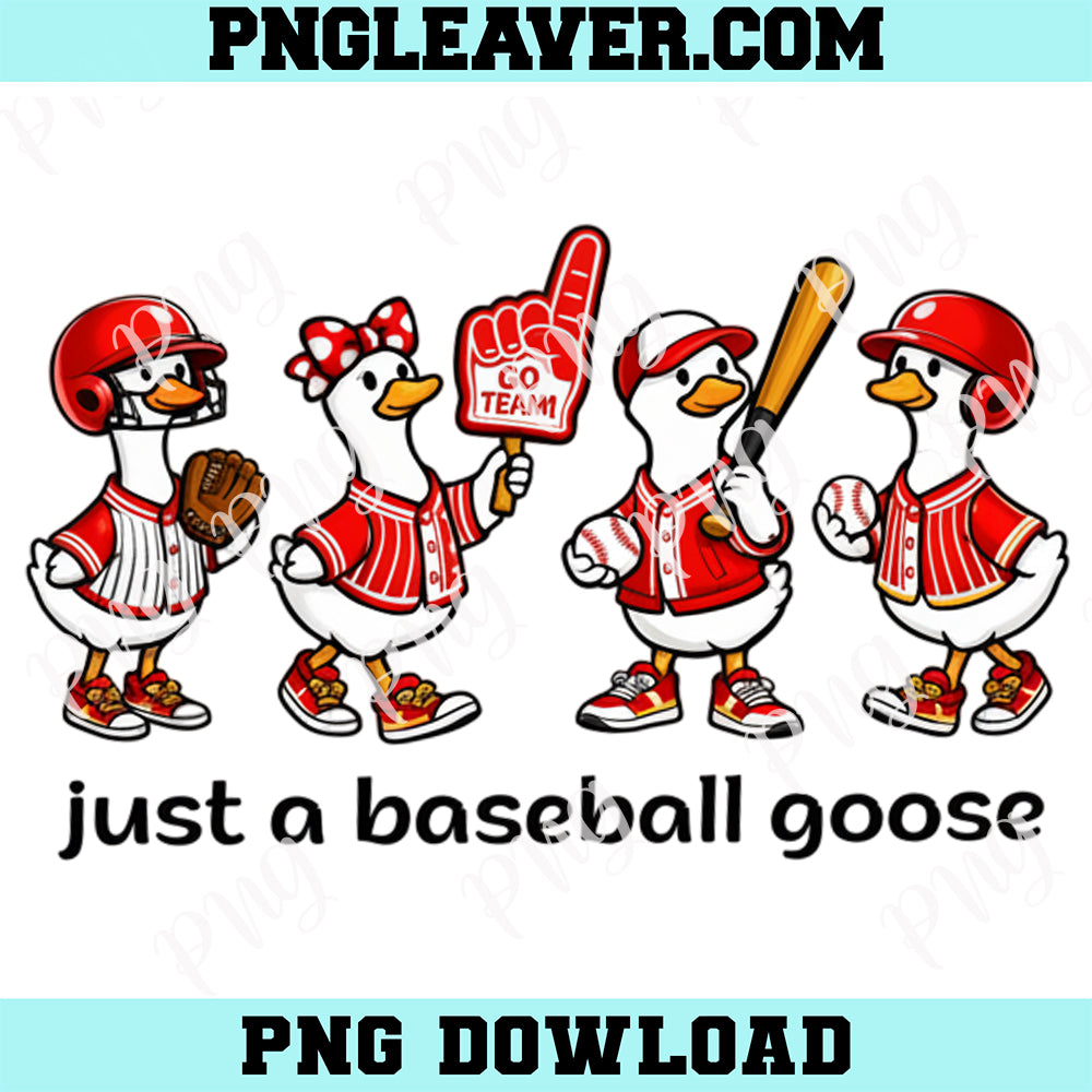 Baseball Goose Baby Game Day Png, Baseball Mama Png, Just a Silly Goose Png