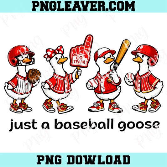 Baseball Goose Baby Game Day Png, Baseball Mama Png, Just a Silly Goose Png