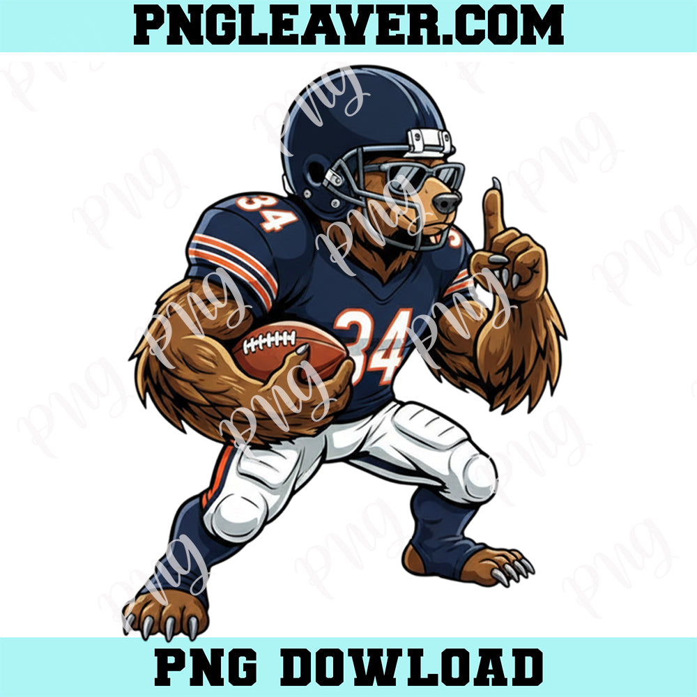 Bear Game Day Super Cool Png, Bear Football 34 Png