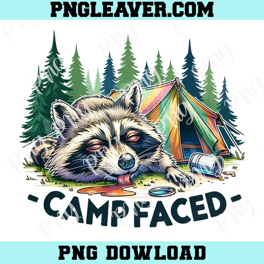 Racoon Faced Camping Png, Camping Summer Png, Hiking Raccoon Png