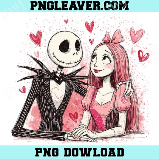 Nightmare Valentine Png, Cartoon movies Valentine Png, Valentine Couple PNG, Valentine's Day
