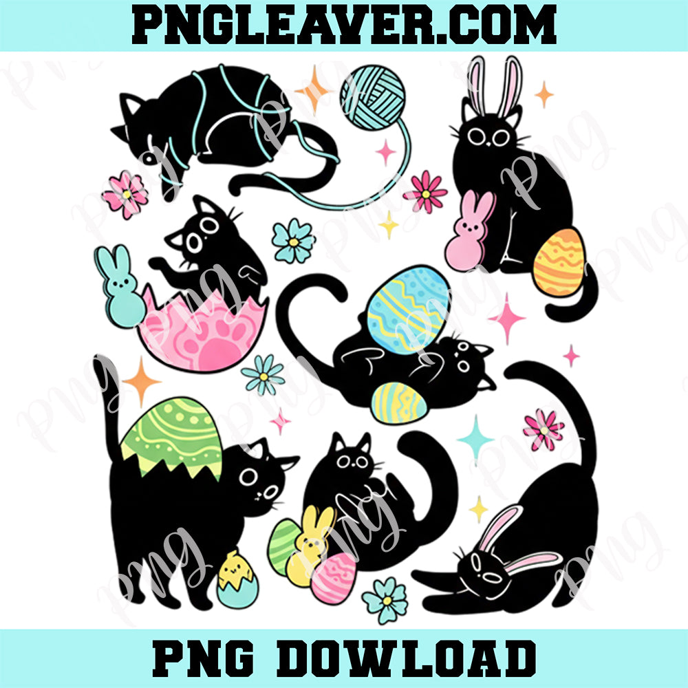 Girly Cat Easter Png, Easter Retro Cute Cat Png, Cat Lover Png