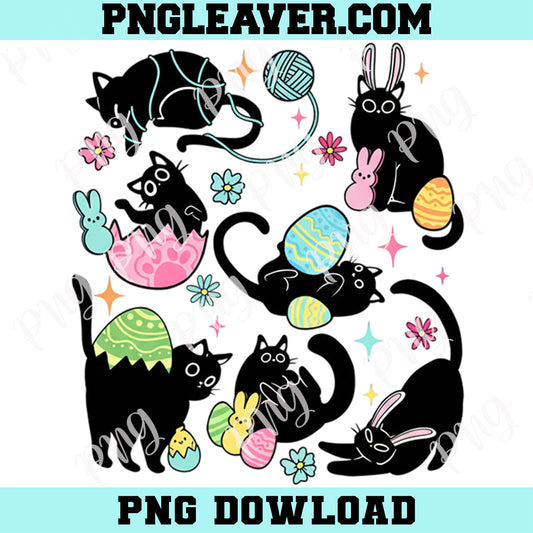 Girly Cat Easter Png, Easter Retro Cute Cat Png, Cat Lover Png