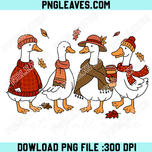Goose Cute Fall PNG, Goose Cute Pose PNG