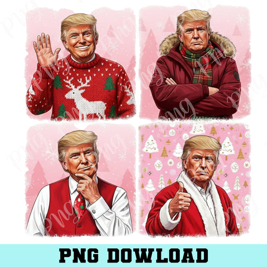 Trump Christmas President Png, Humorous Trump Christmas Png, Trump We Won Png