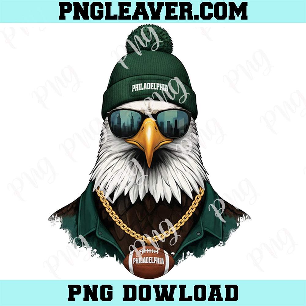 Football Cool Face Eagles Png, Cool Face Eagles With Sunglasses Eagles Flying Bird Png