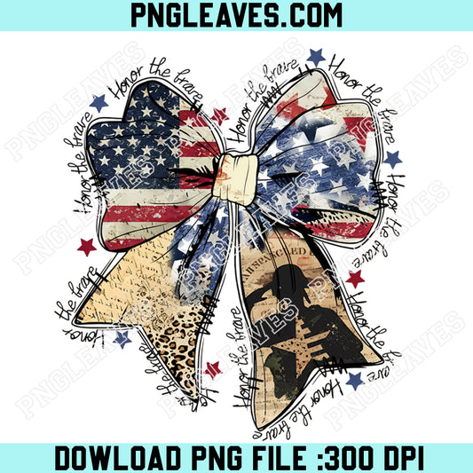 Coquette American Honor The Brave Png, Memorial Coquette Bow Png