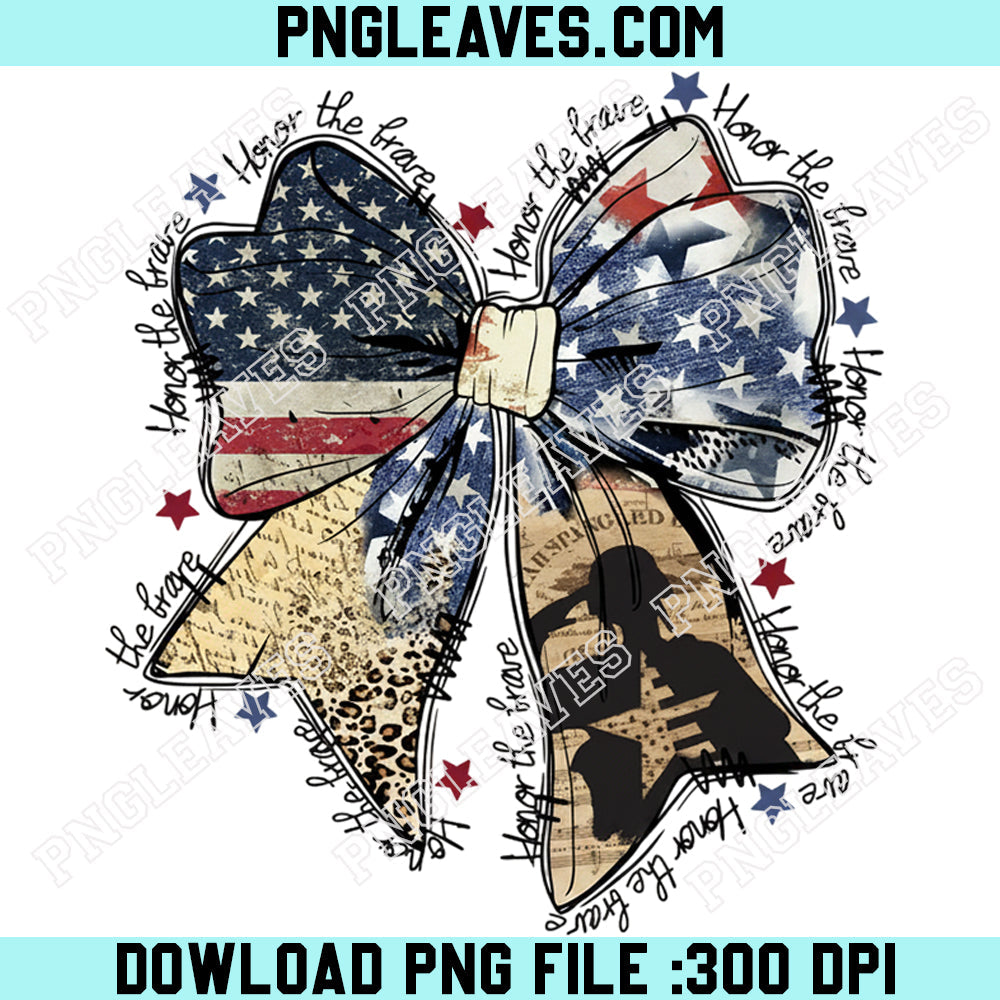 Coquette American Bow Png, Honor The Brave Png, Memorial Coquette Bow Png