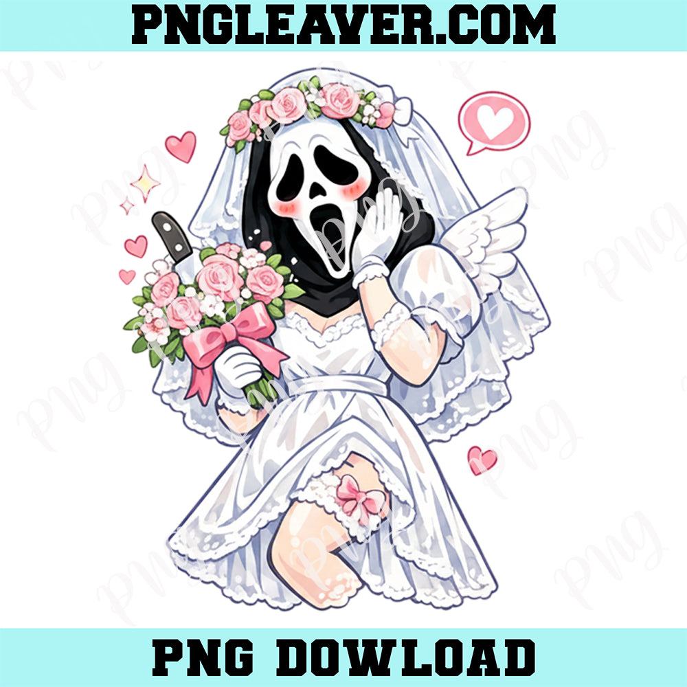 Horror Bride Ghost Wedding Png, Gothic Bachelorette Spooky PNG, Bride To Be Halloween Wedding Png