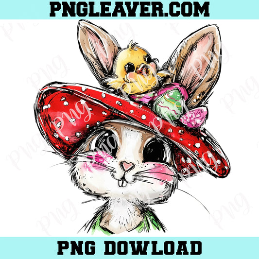 Baby Bunny Cute Easter Png, Happy Easter Glitter Brushstrokes Bunny Png