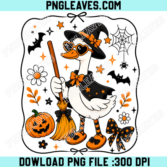 Cute Halloween Goose Png, Halloween Coquette Png, Witchy Vibes Png, Goose Ghost Png