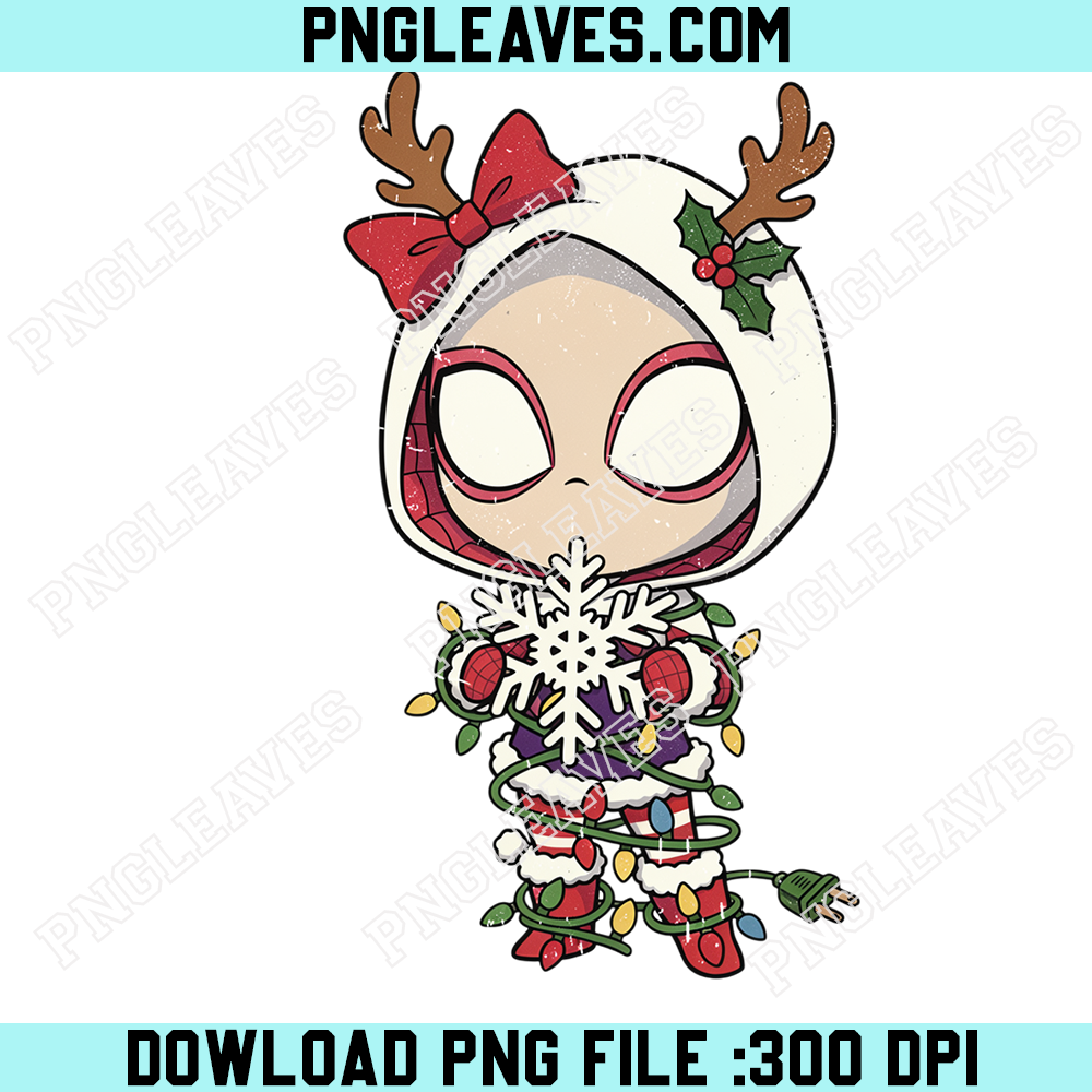 Cute Spiderman Christmas Hoodie Reindeer PNG, Marvel Superhero Holiday Clipart PNG
