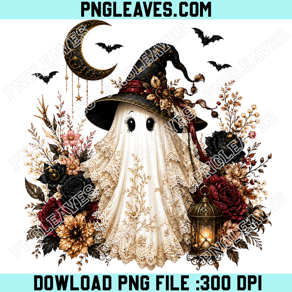 Dark Coquette Ghost Cute PNG, Gothic Ghost PNG, Vintage Lace Ghost PNG