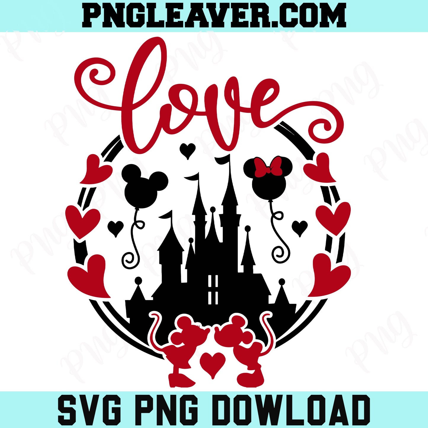 Disneyamour  Png Svg, Minnie Minnie Et Svg, Mickey Valentines Jour Svg