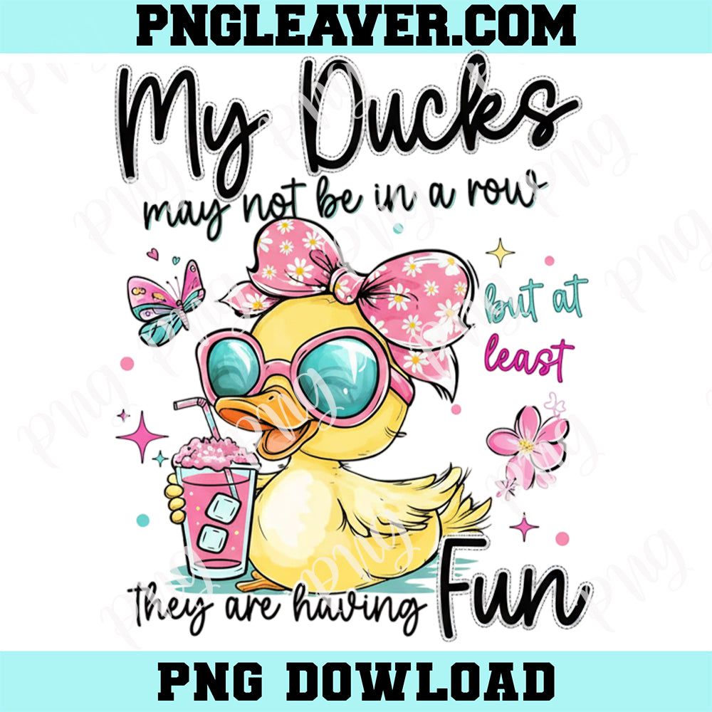 Ducks Not In A Row Png, Snarky Mental Health Humor Png, Funny Animal Png