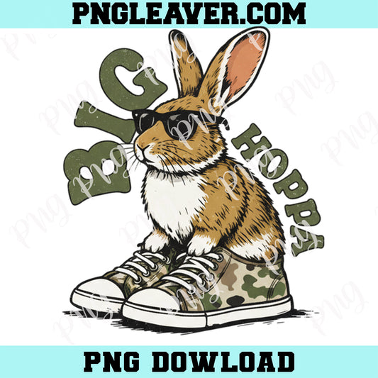 Easter Bunny Big Hoppa Png, Camo Sneakers Png, Boys Png