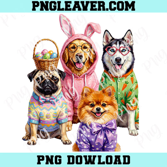 Cute Dog Cute Happy Easter PNG, Easter Bunny Dog Png