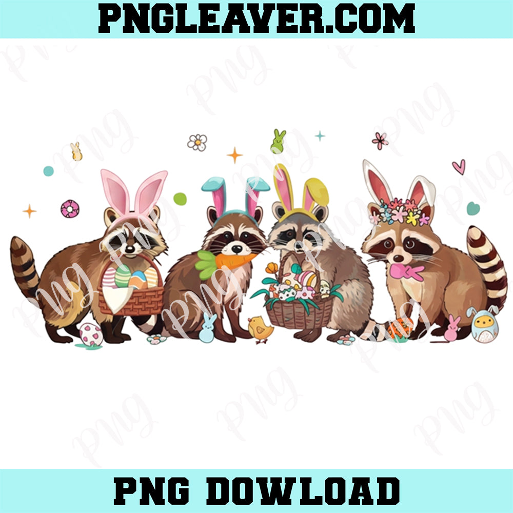Raccoon Thief Easter Happy Png, Raccoon Png, Animal Lover Png, Cute Easter Png