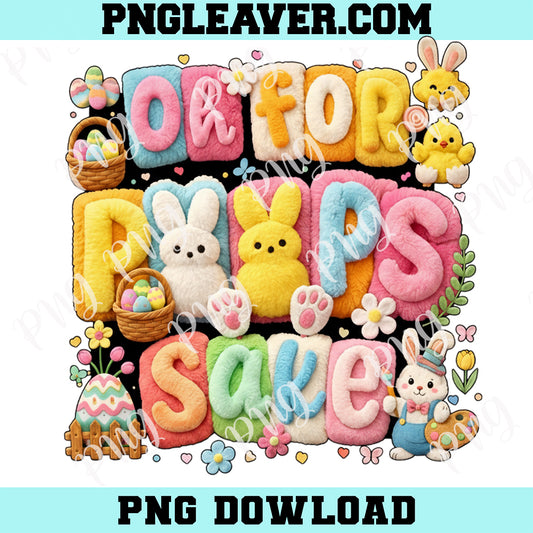 Faux Chenille Easter PNG, Oh For Peeps Sake Png, Easter Faux Chenille Png