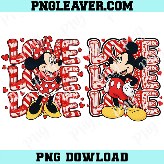 Mouse Faux Yarn Couple Valentine Bundle Png,Valentine Mouse and Friends Png