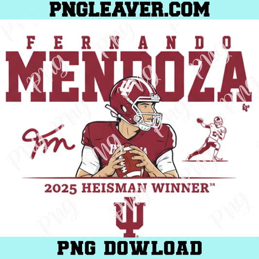 Indiana Football Png, Fernando Mendoza Heisman Winner Png