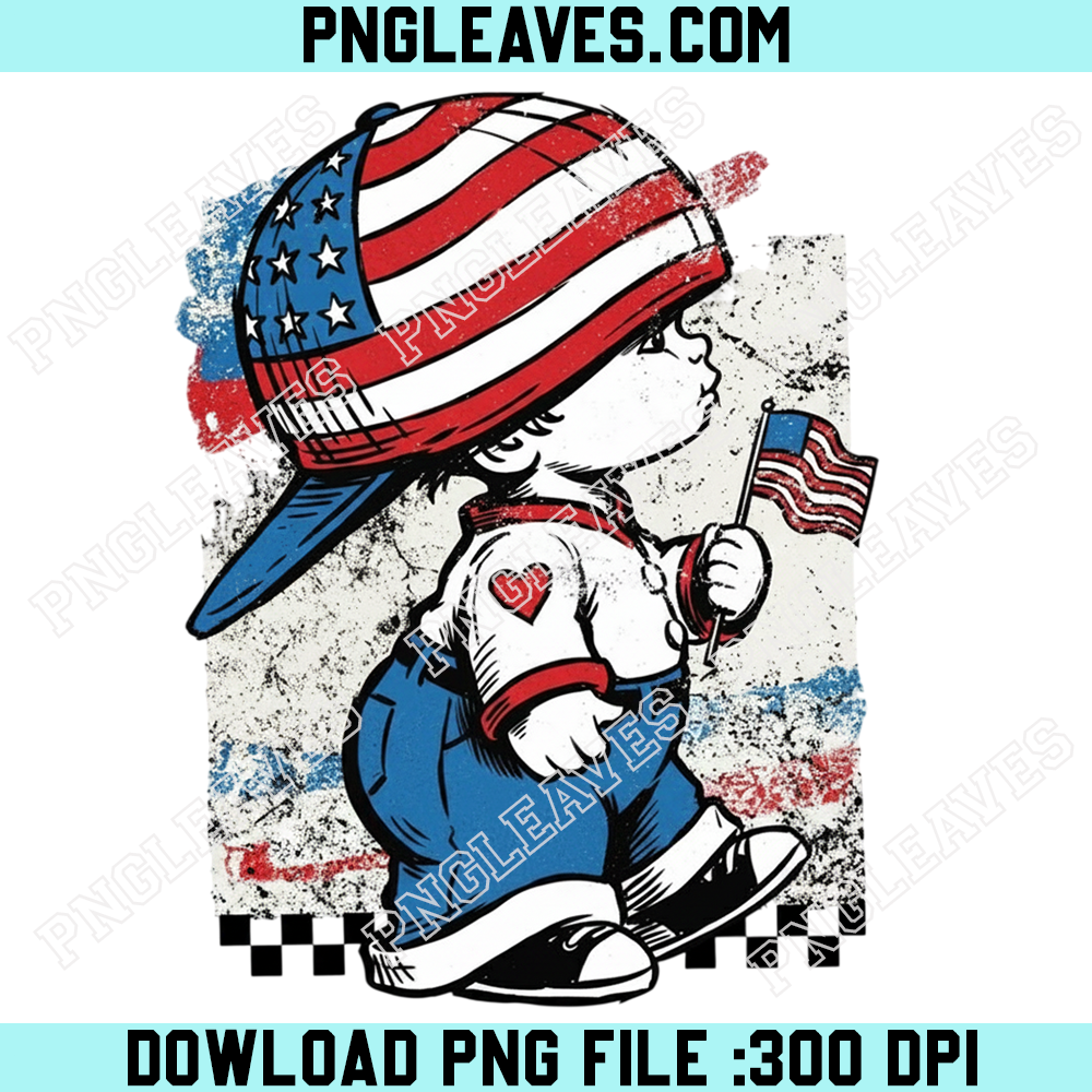 Baby Funny Retro 4th Of July Png, Red White Blue Party Quote Flag Png, Western USA Png