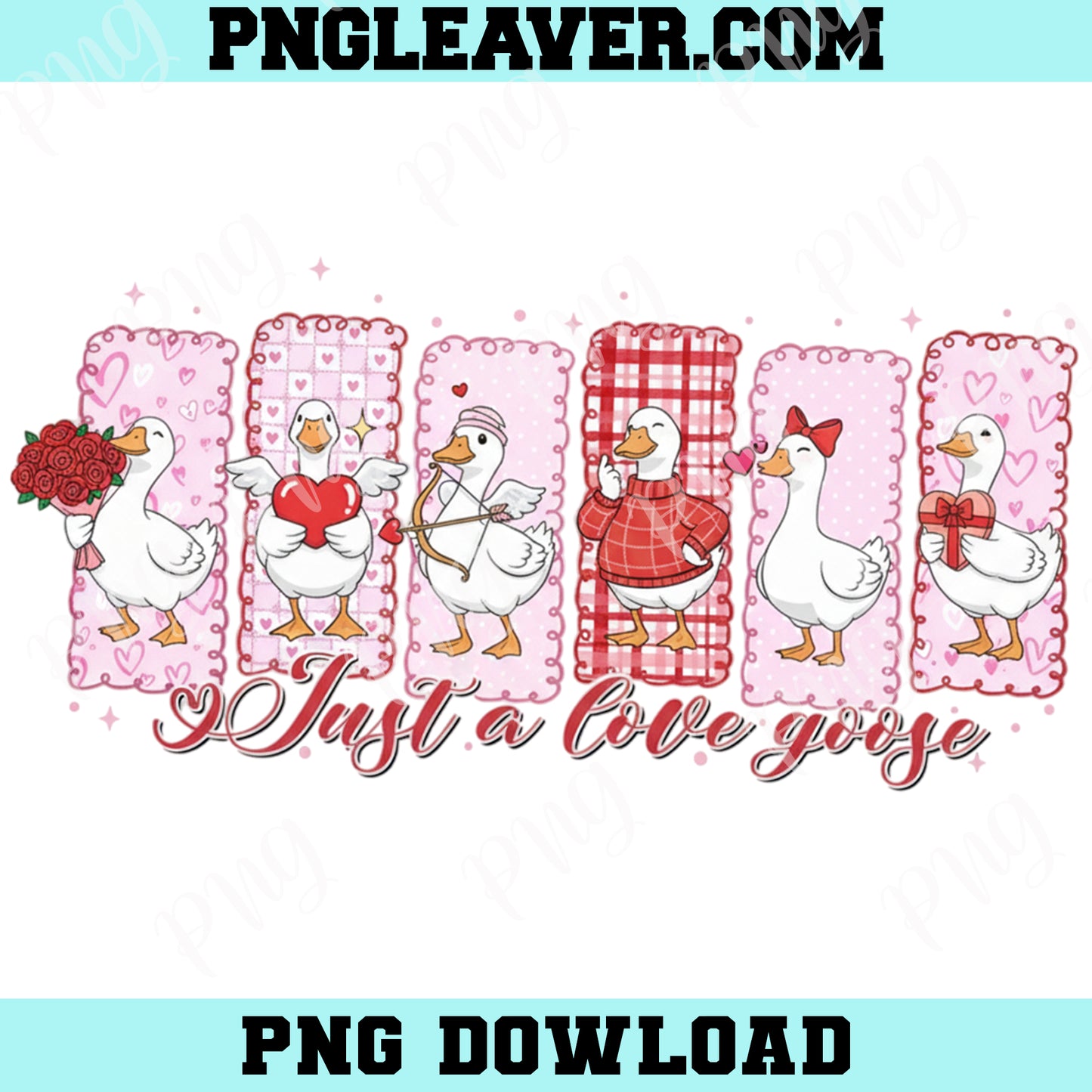 Goose Retro Funny Valentine PNG, Just a love Goose Png Duck valentines Png, Silly Goose Valentines