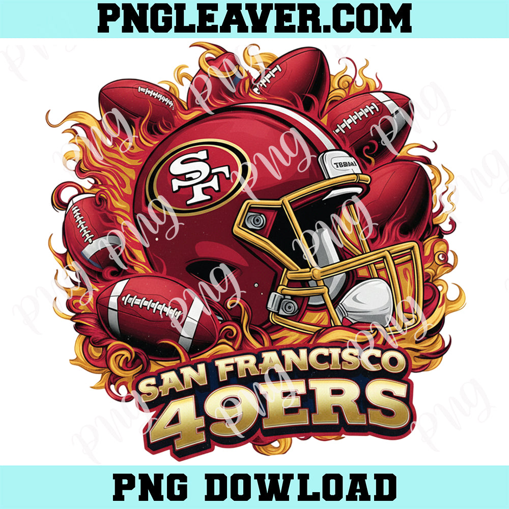 Game Day 49ers SF Fire Png, Game Day Touchdown Png, Trendy 49ers Sport Team Png