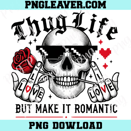 Gangster Love Skull Png, Dark Valentine Anti Valentine Street Png