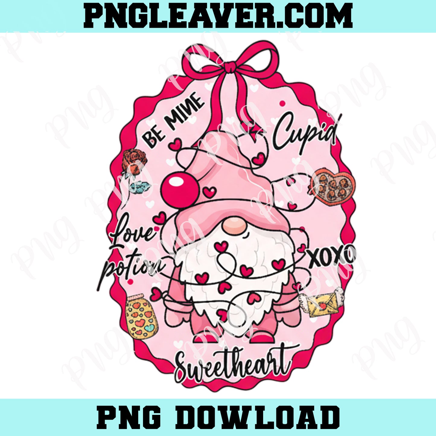 Gnome Valentine Be Mine Png, Valentine Png, Cupid Png, Valentine Png Design, Valentines Day Png, Love Potion Png