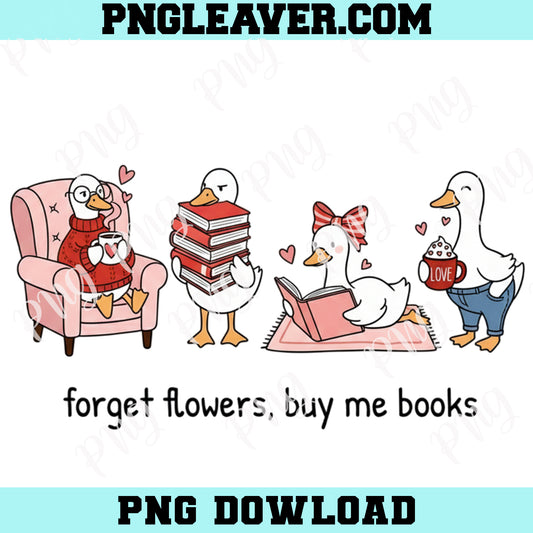 Goose Book Lover Cute PNG, Bookish Quote Sticker Design Png, Goose Valentine Bookish Shir