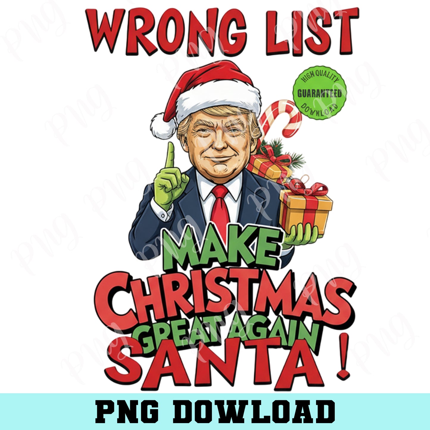 Grinchy Trump Christmas Png, Make Xmas Great Again Png, Trump Santa Hat Holiday PNG