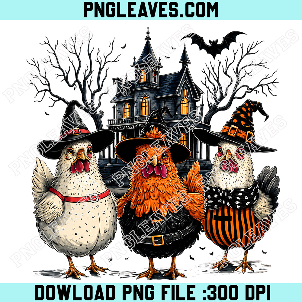 Halloween Spooky Chickens PNG, Autumn Fall Chickens PNG