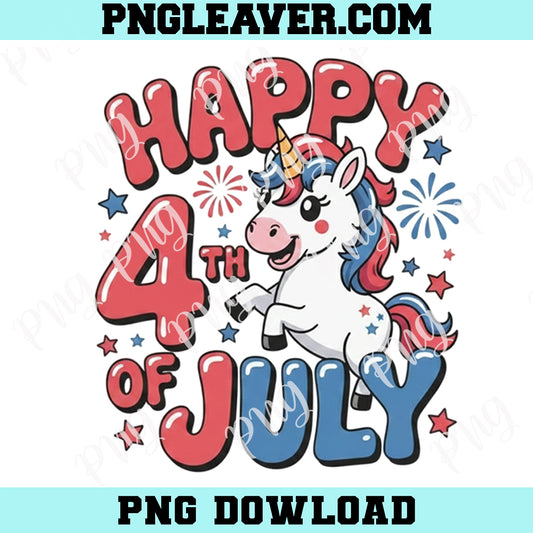 Happy 4th of July Unicorn Png, Patriotic Unicorn Design Png, Fireworks Stars Png