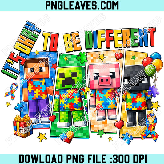 Minecraft Gamer Autism Png, Happy Autism Awareness Bruh Gamer Character Png