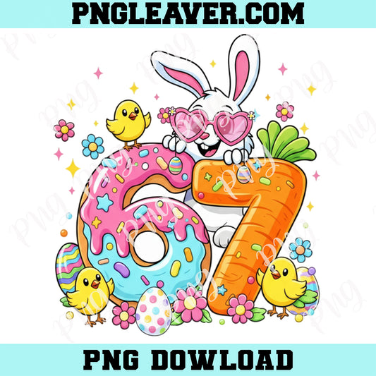 Happy Easter Day 67 Bunny Png, Six Seven Easter Day, 67 Easter Egg Png, Six Seven Bunny Png