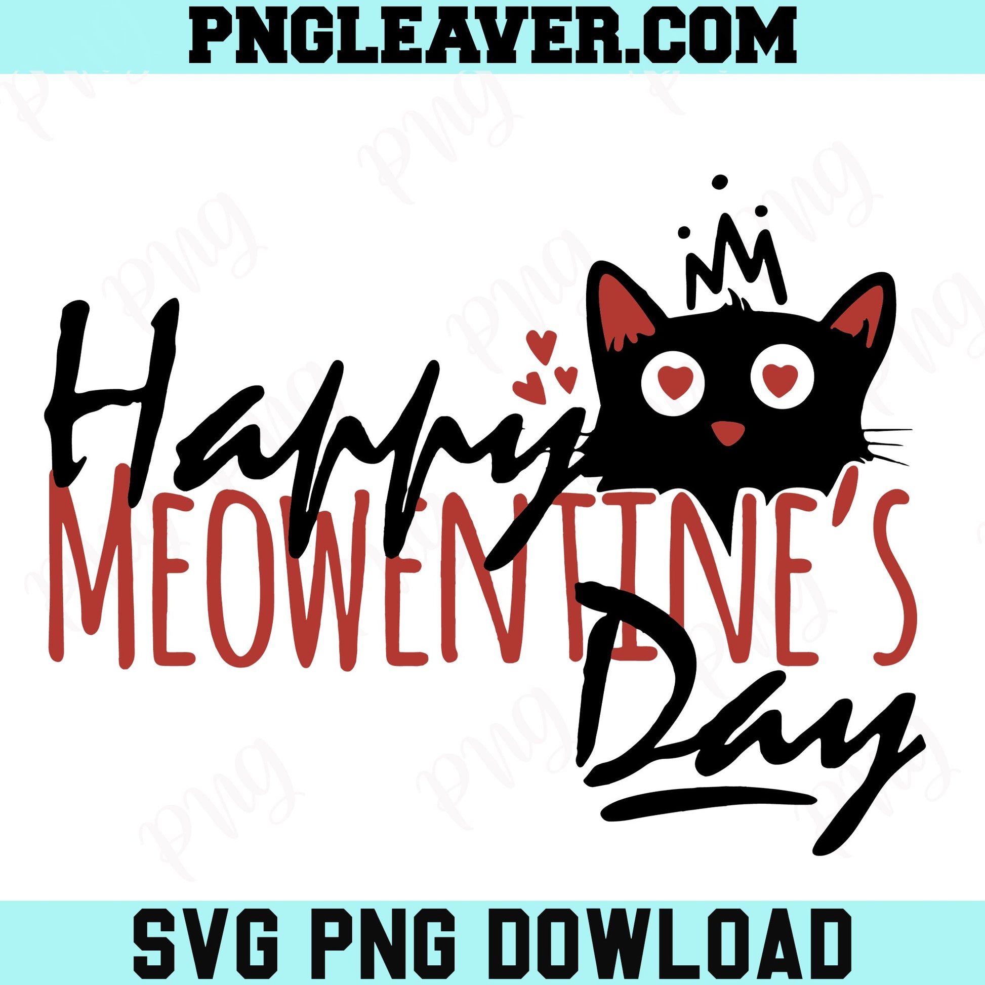 Happy Meowentine Day Svg Png, Cat Valentine Svg, Meowentine Svg