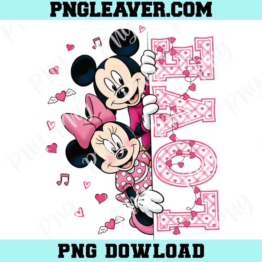 Mouse And Friends Valentine Png, Valentine Movie Png, Pink Valentine Cartoon Characters Png