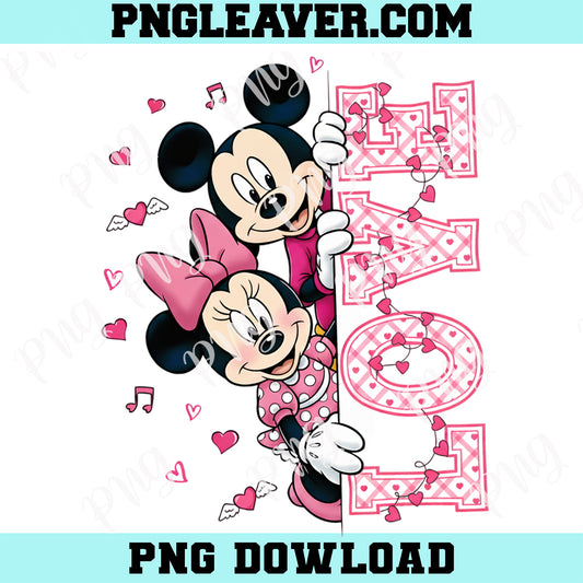Mouse And Friends Valentine Png, Valentine Movie Png, Pink Valentine Cartoon Characters Png