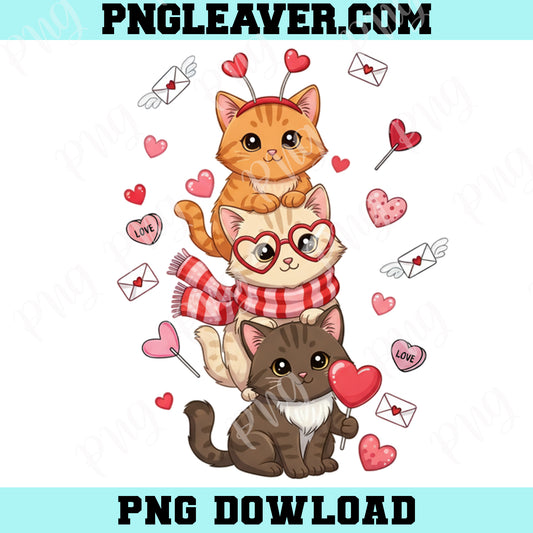 Highland Cat Valentine Png, Valentine's Day Highland Cat PNG, Western Valentine Png