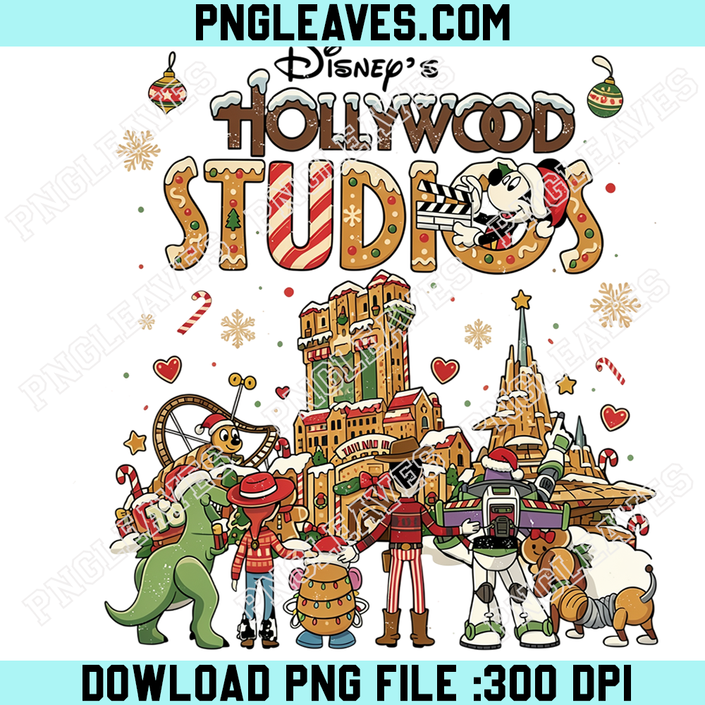 Hollywood Studios Christmas Toy Story PNG, Festive Disney Park Holiday Characters PNG