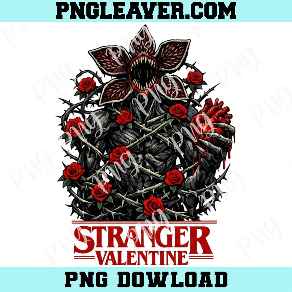 Stranger Horror Valentine Monster PNG, Dark Love Png, Gothic Rose Png