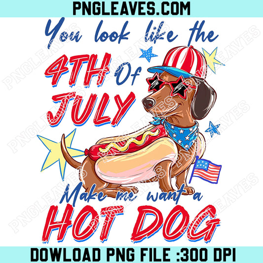 Hot Dog 4th Of July Png, Striped Patriotic Png, Retro Hot Dog Png, Weiner Dog Png