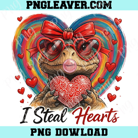 I Steal Hearts Valentines Day Cute Png, Retro I Steal Hearts Dinosaur Png, Boys Valentine Kids Png, Dinosaur Valentine Png