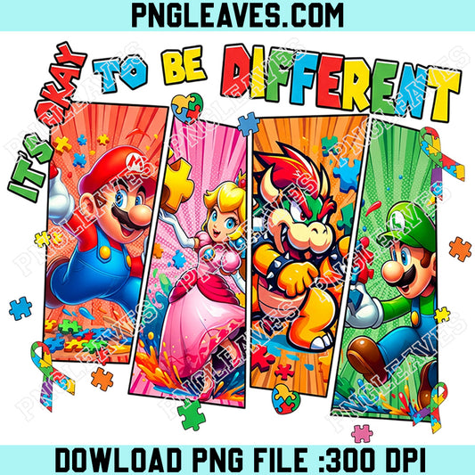 Mario Super Autism Png, It’s Okay To Be Different Super Autism Png, Autism Awareness Png